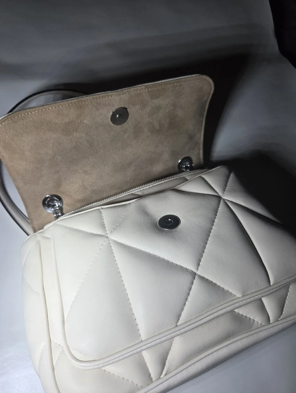 New Coach Klare puffy cream bag